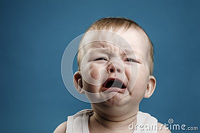 Baby crying Stock Photo