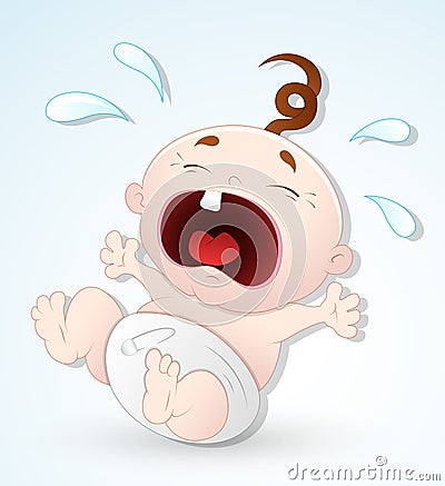 Baby Crying Stock Photo