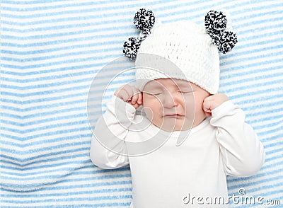 Baby crying Stock Photo