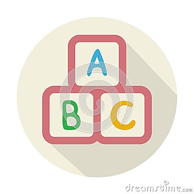 Baby Cubes with letters Stock Photo