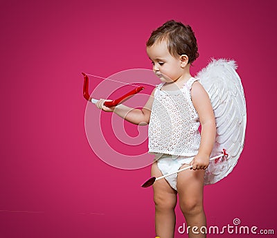 Baby cupid Stock Photo