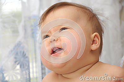 Baby deciduous milk primary teeth Stock Photo