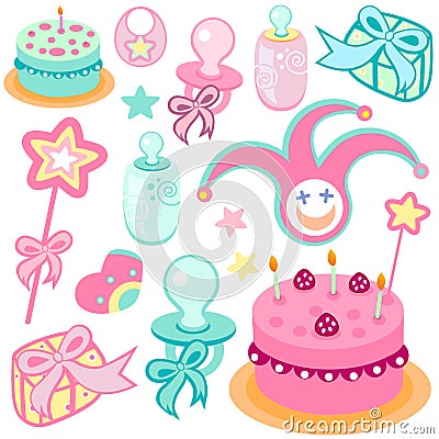 Baby design elements Vector Illustration