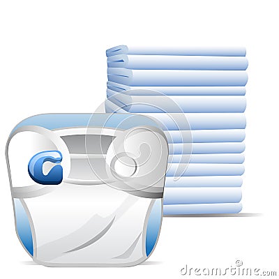 Baby Diaper Stock Photo