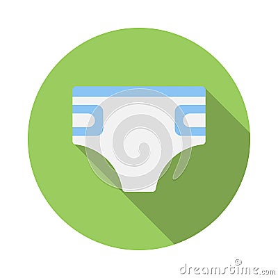 Baby diaper icon, flat style Vector Illustration