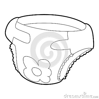 Baby diaper icon, isometric 3d style Vector Illustration