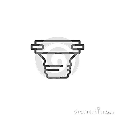 Baby diaper line icon Vector Illustration