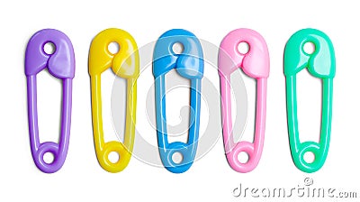 Baby Diaper Pins Stock Photo