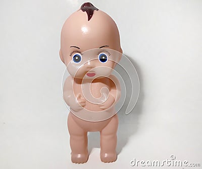 Baby doll made from plastic Stock Photo