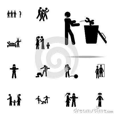 baby, dump icon. Youth social issues icons universal set for web and mobile Stock Photo