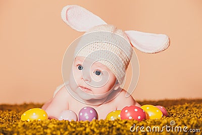 Baby Easter bunny Stock Photo