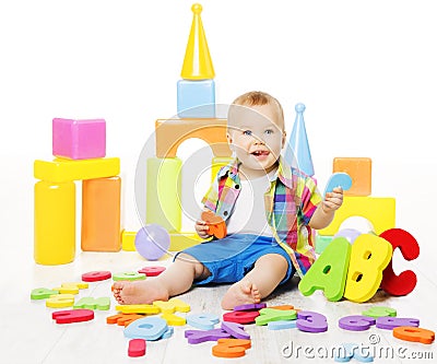 Baby Educational Toys, Kid Play ABC Letters for Children Stock Photo