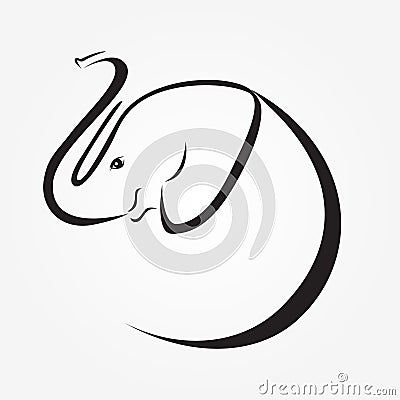 Baby elephant icon Vector Illustration