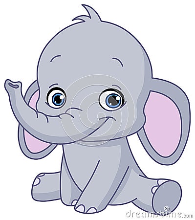 Baby elephant Vector Illustration