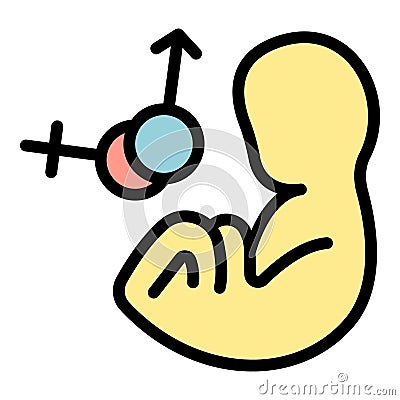 Baby embrion icon vector flat Stock Photo