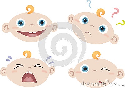 Baby Face Vector Illustration