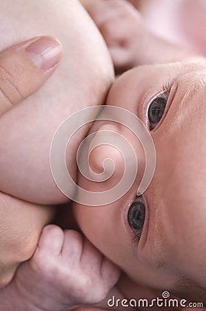 Baby feeding Stock Photo