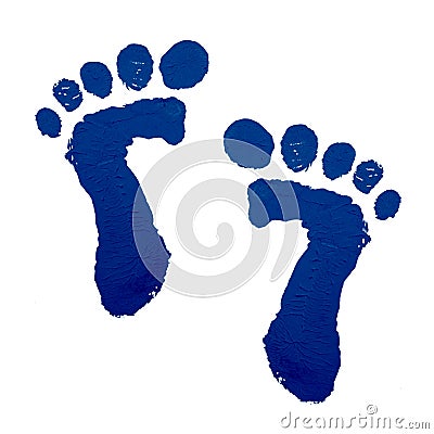 Baby feet print Stock Photo