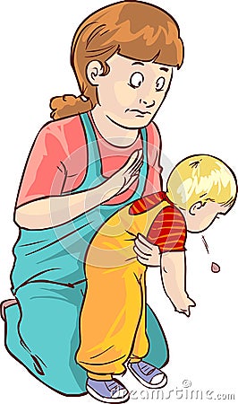 Baby first aid Vector Illustration