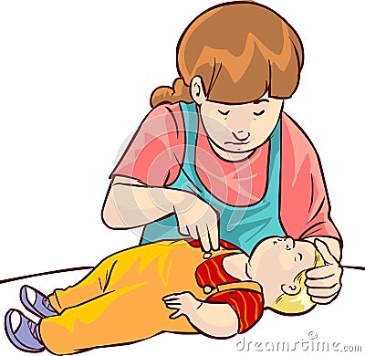 Baby first aid Vector Illustration