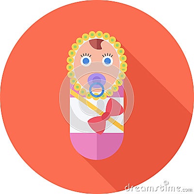 Baby Flat Icon Vector Illustration