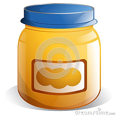 Baby Food Jar Stock Photo