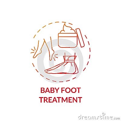 Baby foot treatment concept icon Vector Illustration