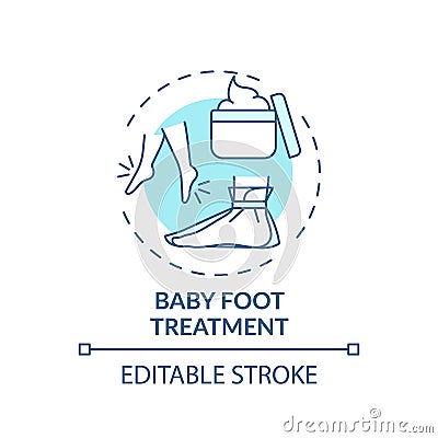 Baby foot treatment concept icon Vector Illustration