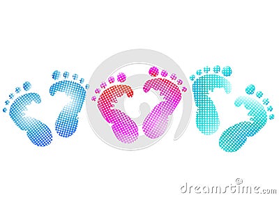 Baby footprint Vector Illustration