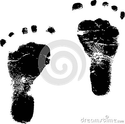 Baby footprints Stock Photo