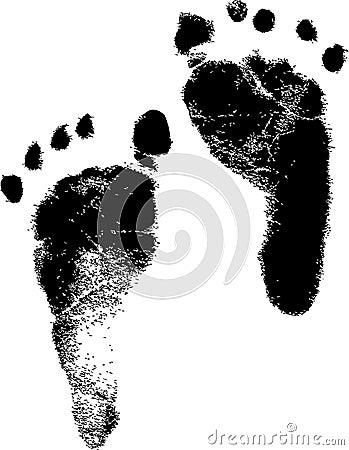 Baby footprints 2 Stock Photo