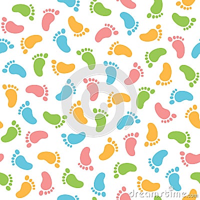 Baby footprints Vector Illustration