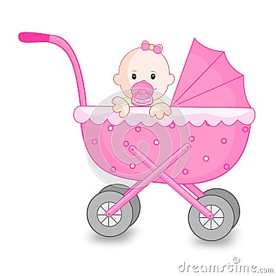 Baby girl Vector Illustration