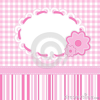 Baby girl card Vector Illustration