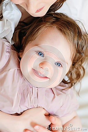 Baby-girl-close-up Stock Photo