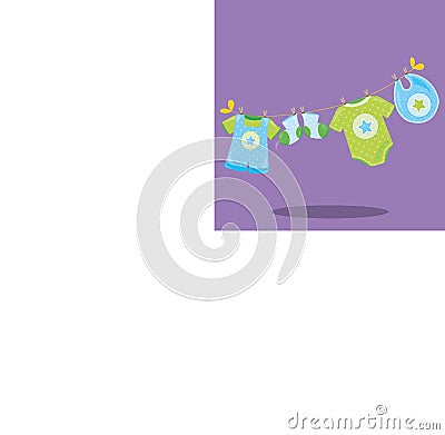 baby girl cloths 03 Vector Illustration