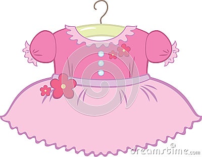 Baby girl dress Vector Illustration