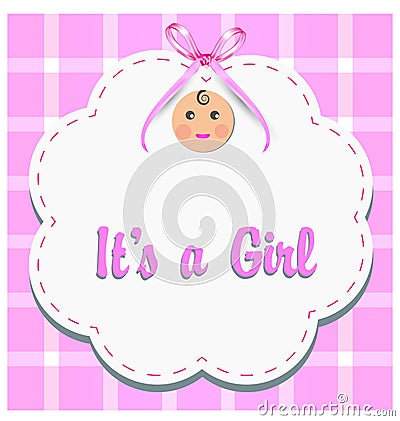 Baby girl gender reveal vector illustration Vector Illustration