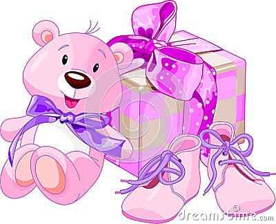 Baby girl gifts Stock Photo