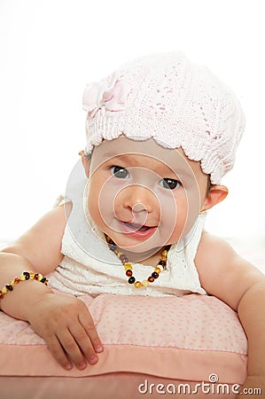 Baby girl happy Stock Photo