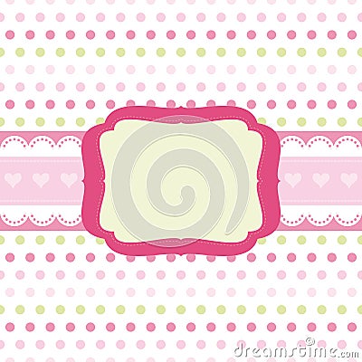 Baby girl Scrap background. Vector Illustration