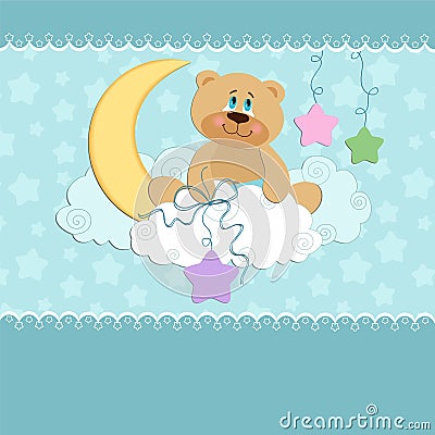 Baby greetings card Vector Illustration