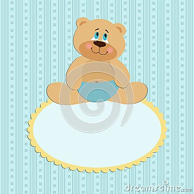 Baby greetings card Vector Illustration