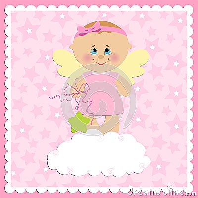 Baby greetings card Vector Illustration