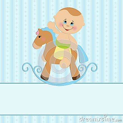 Baby greetings card Vector Illustration