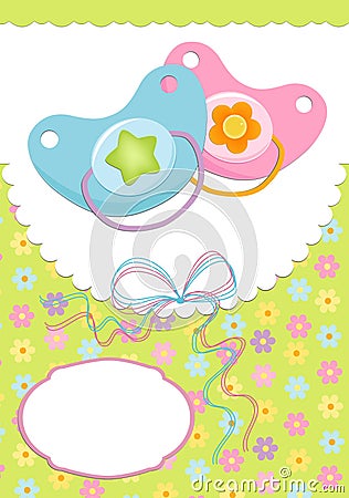 Baby greetings card Vector Illustration