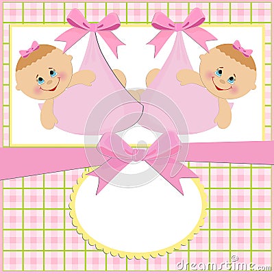 Baby greetings card Vector Illustration