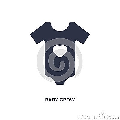 baby grow icon on white background. Simple element illustration from clothes concept Vector Illustration