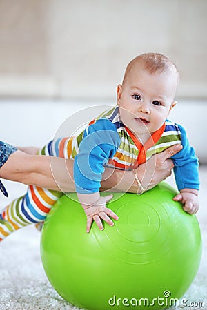 Baby gymnastic Stock Photo