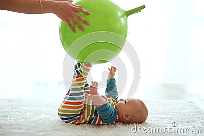 Baby gymnastic Stock Photo